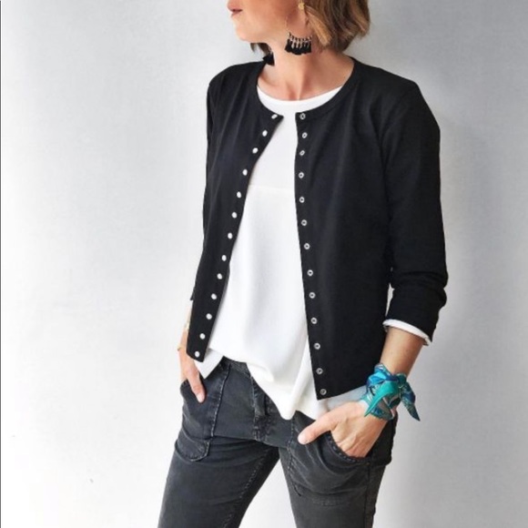 Agnes B Jackets Coats Agnes B Paris Snap Cardigan Black Size S Poshmark Agnes B Jackets Coats Agnes B Paris Snap Cardigan Black Size S Poshmark
